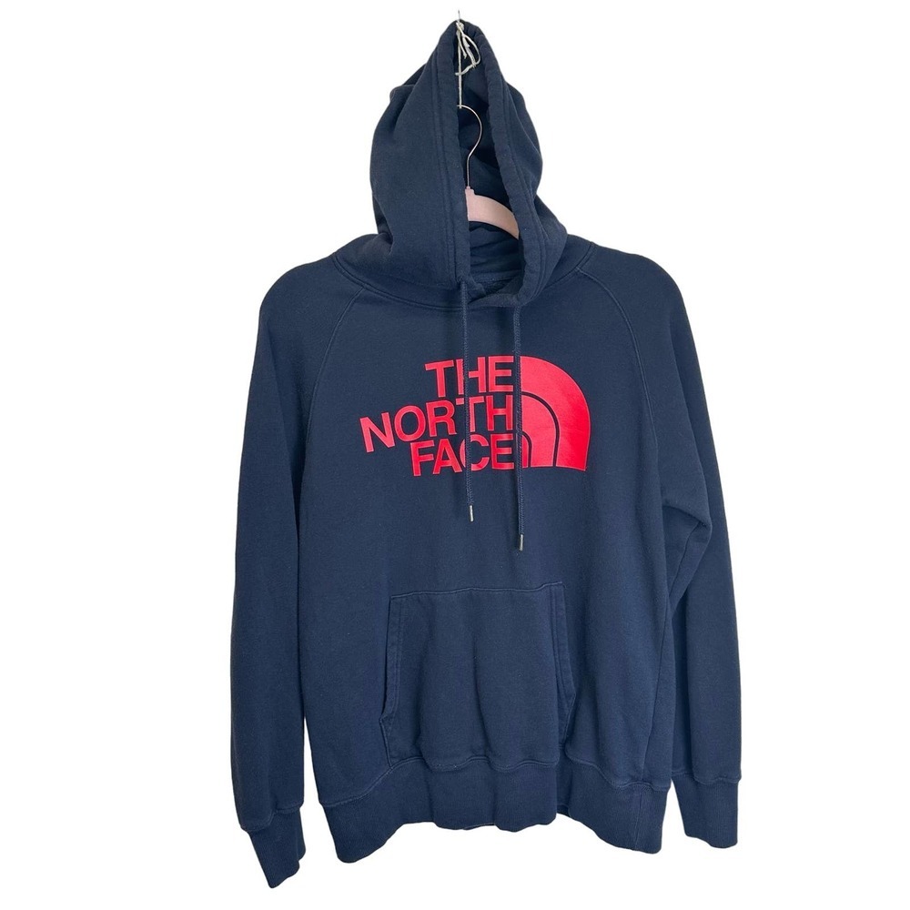 The North Face Pullover Hooded Jacket Women’s M Blue Long Sleeve Kangaroo Pocket